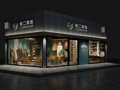 工业风理发店