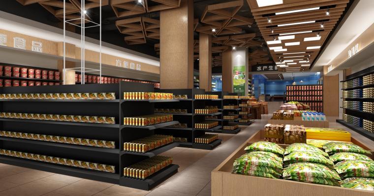 现代超市 休闲食品区