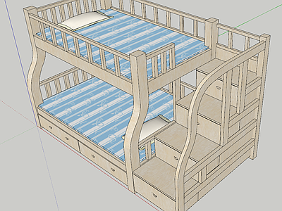 儿童房上下床加楼梯柜室外 床 其他