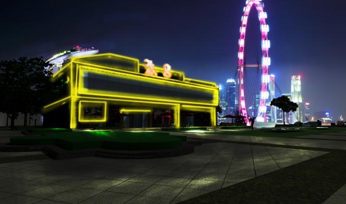 现代酒吧及周边建筑设计规划景观设计