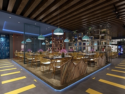 工业风烧烤店