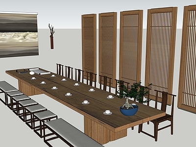 茶会所空间 家具