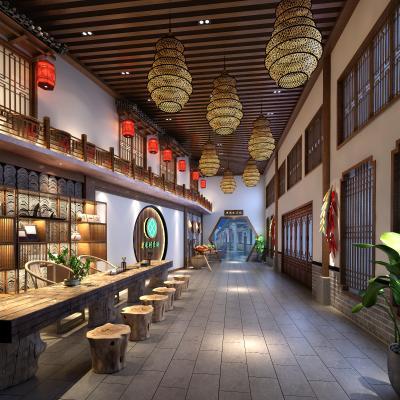 新中式中式民宿 酒店 接待