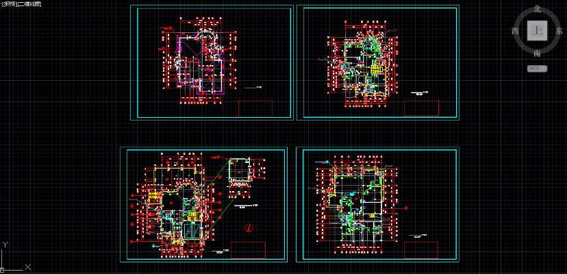 现代别墅大宅农村自建房建筑CAD施工图 含效果图