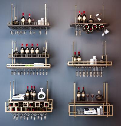 现代酒架 酒具 酒 装饰品