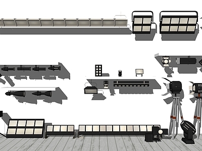 现代舞台成像灯 投影灯 轨道灯组合