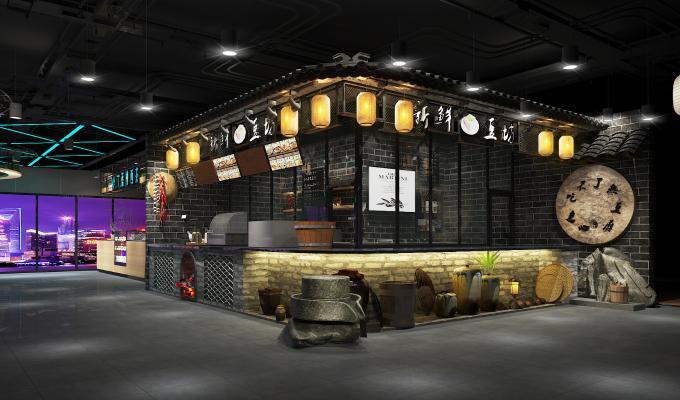 工业风精品超市 豆腐坊 琉璃瓦