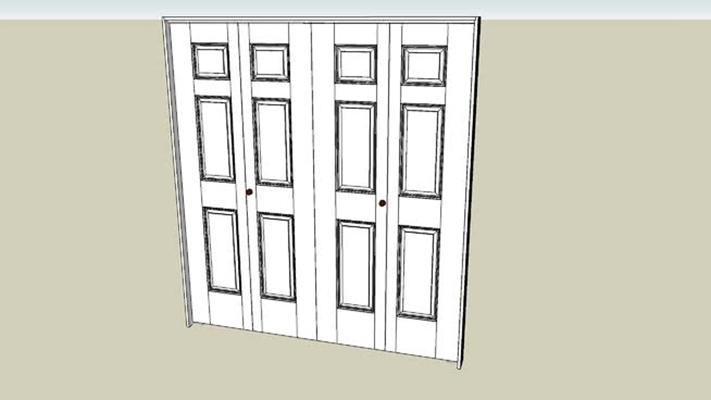 双开门 草图大师模型