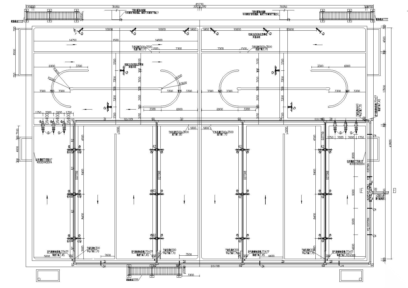 某污水处理厂新建改良型AAO生化池工艺图