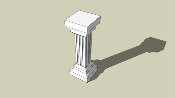 柱子 草图大师模型