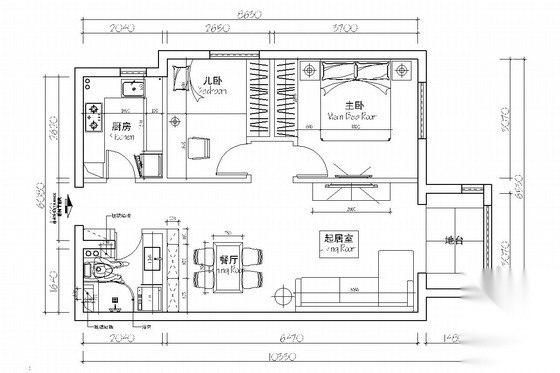 [北京]交通便利成熟配套商圈小区现代风格一居室装修图 公寓
