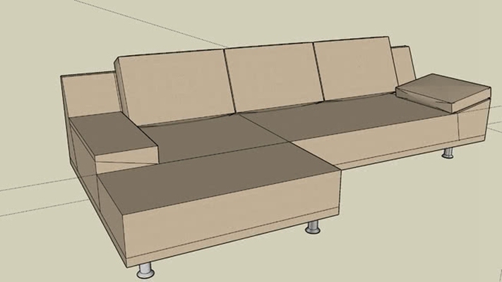 多人沙发 草图大师模型