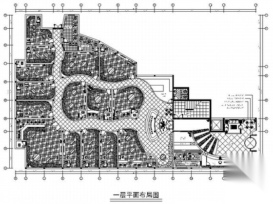 [湖北]高端现代商务酒店室内装修施工图（含效果）