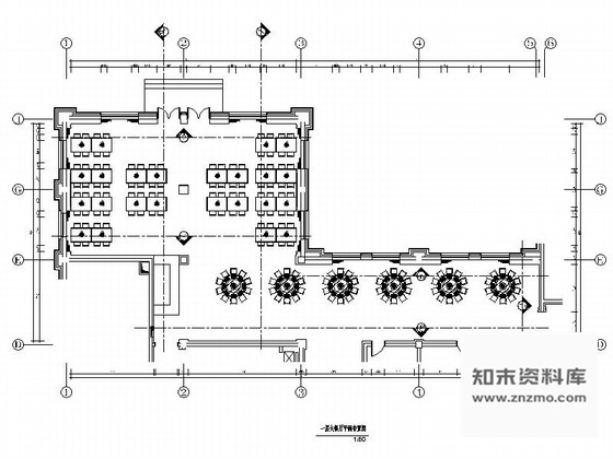 施工图某高速公路服务区综合楼大餐厅装修施工图含效果