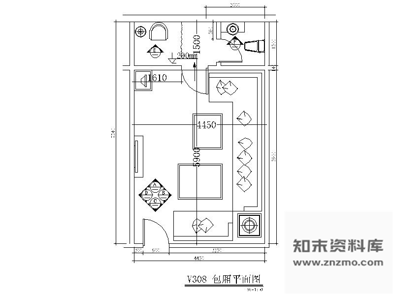 施工图酒吧包间装修图6