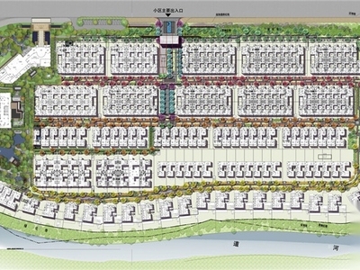 [福建]“坊巷格局”新中式院落景观设计概念方案（著名地... 居住区景观