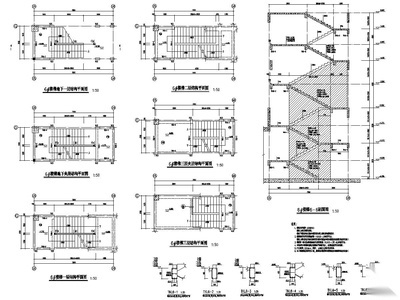 地上五层框架结构 监控中心结构 施工图