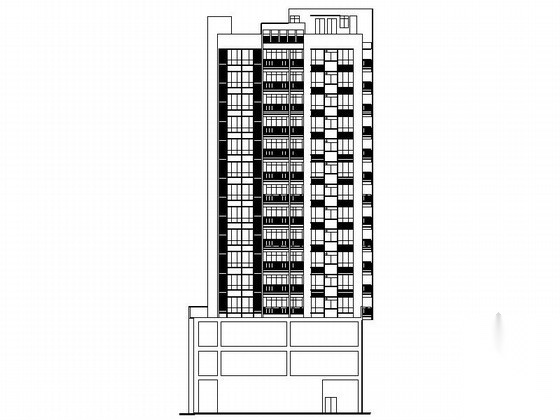 [广州]某十五层商住楼建筑施工图