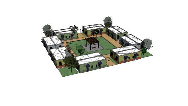 城市街区模型——Climaco Cardenas 工地 机械 集装箱船 收割机 钱