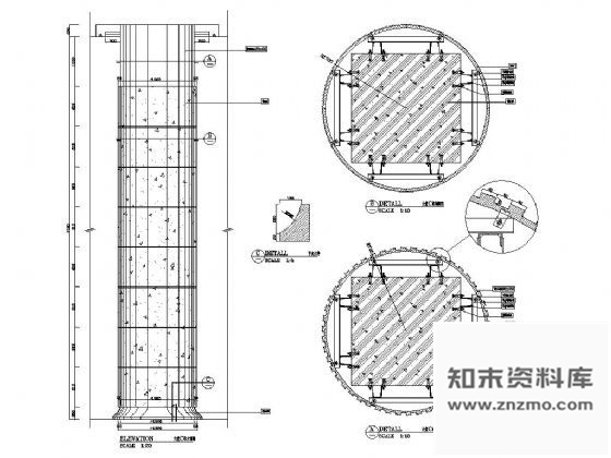 图块/节点石材装饰柱详图Ⅱ