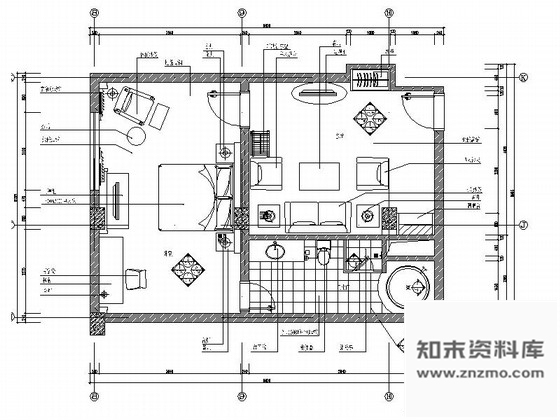 施工图广东某四星酒店小套房施工图