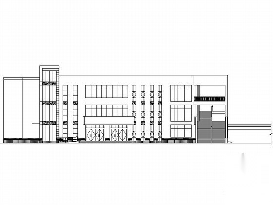 [东莞]某中学三层食堂建筑方案图