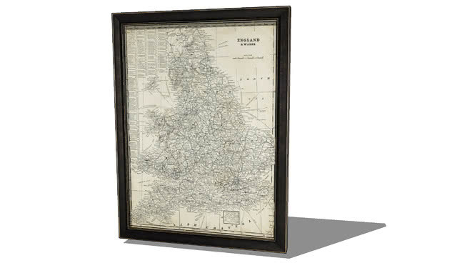 英格兰，黑色木头框架127×167 CM，RF：155059，价格：179.90欧元。 书 打火机 台灯 相框