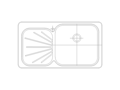 厨房设施 现代家具图块别墅家具图块施工图