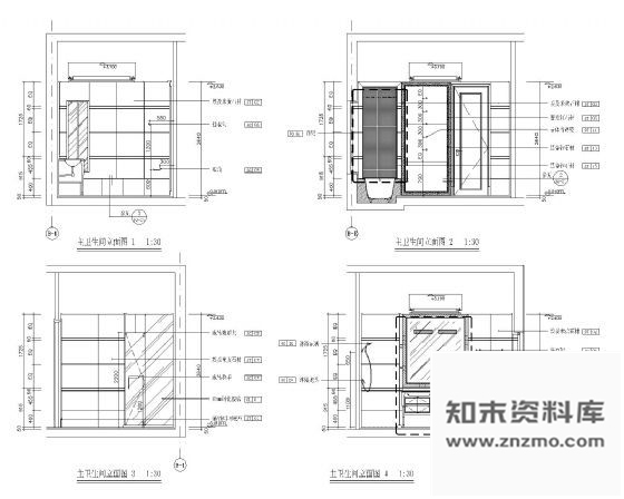 图块/节点家居主卫立面设计图