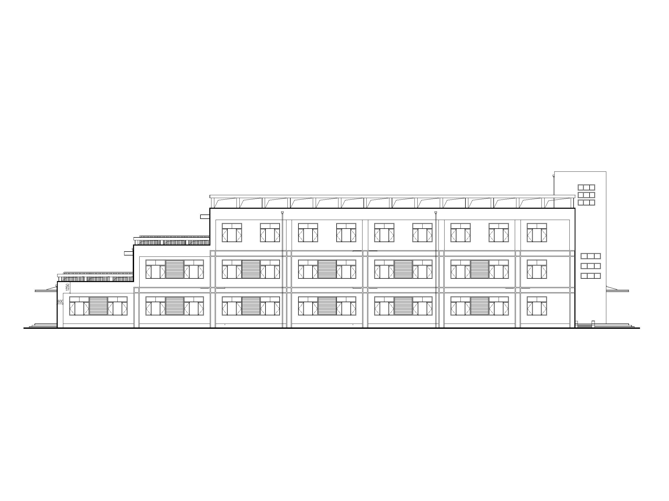 河北某中学新校区框架结构办公楼建筑施工图