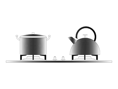 厨房设施 厨卫家电设施动态块图块