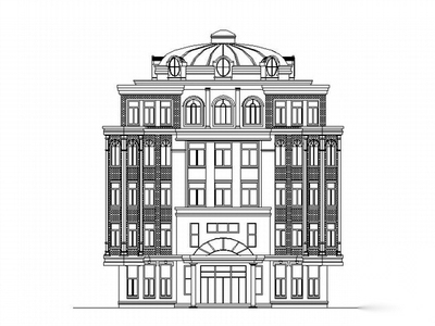 [哈尔滨]某区五层小型图书馆建筑施工图