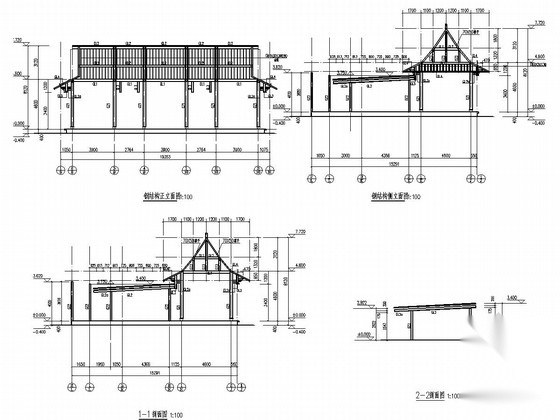 [天津]钢结构古建会所结构施工图