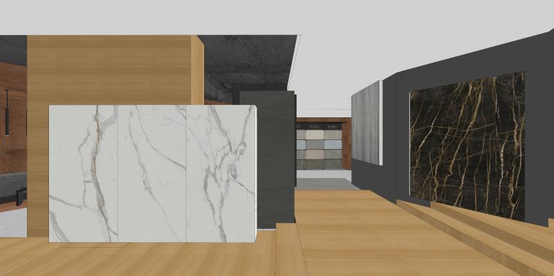 现代极简奢华展厅