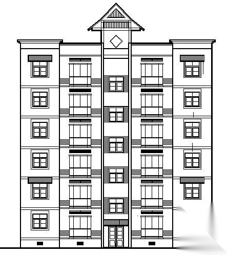 天奇花园小区A区住宅楼建筑施工图