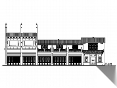 [成都]某古城八期仿古建筑施工图(包括大门,商业,住宅)0...