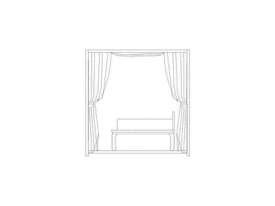 床 中式家具图块