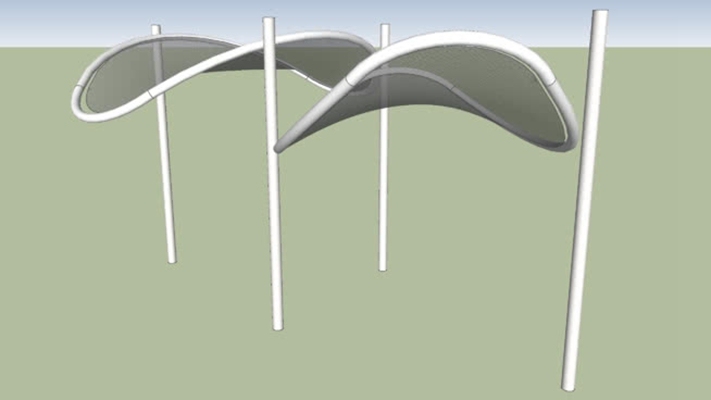 遮阳棚 草图大师模型