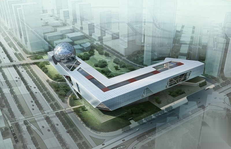深圳科技馆设计方案（CAD+文本+效果图） 建筑 科技馆
