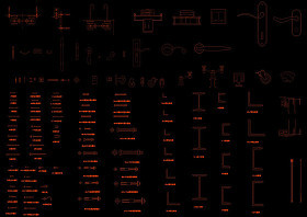 五金构件模块cad图块