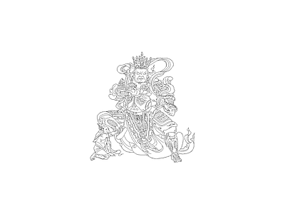 中式佛龛柜神台柜佛像观音莲花宝座图块 四大天王