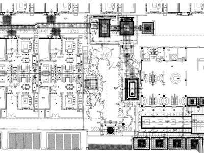 [广东]深圳中式泰禾院子植物配置CAD施工图 居住区景观