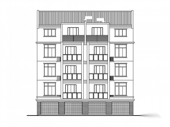 某单元式五层住宅楼建筑方案扩初图