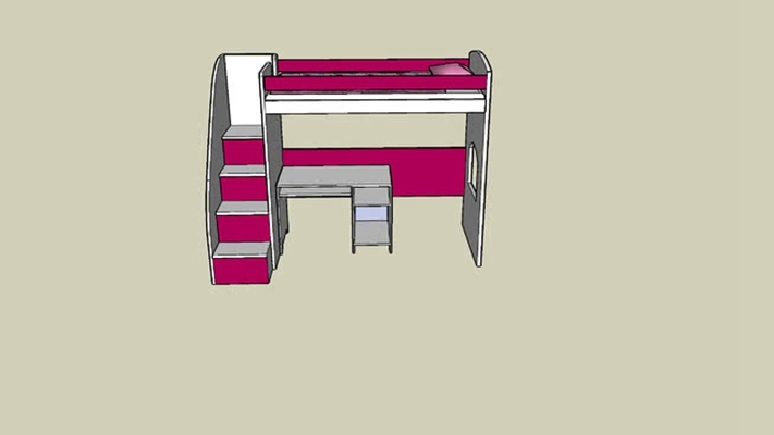 双层床 草图大师模型