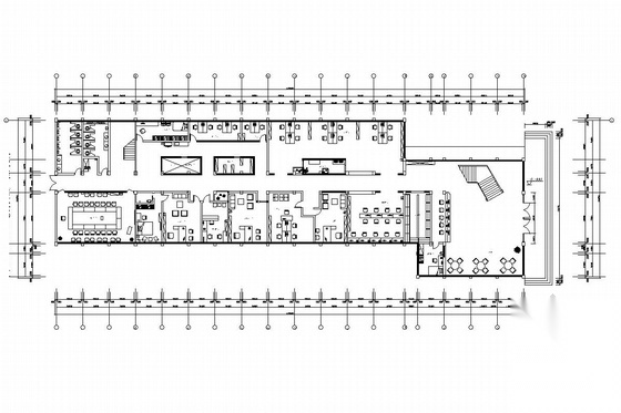 知名教育集团现代高档办公室装修施工图（含效果）