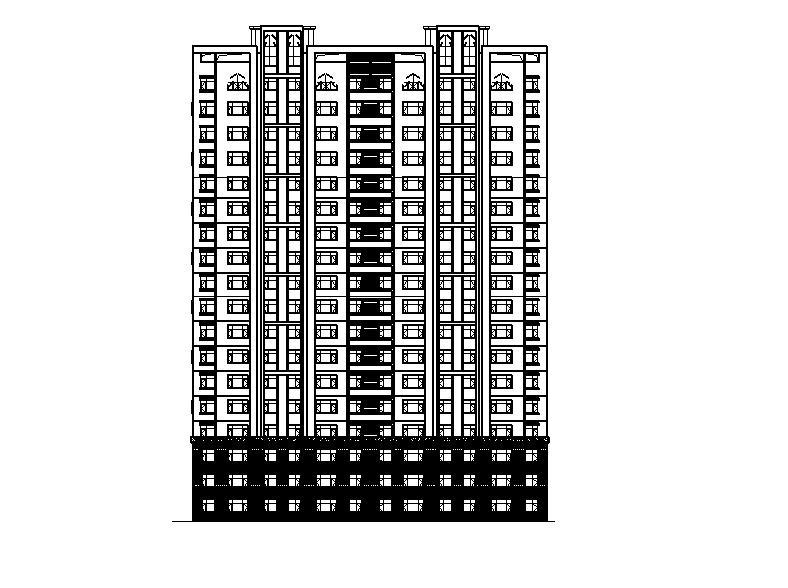 [宁夏]高层剪力墙结构塔式住宅楼施工图（含效果图及多...