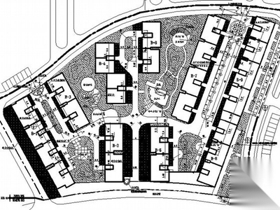 某小区景观规划设计施工图纸 居住区景观 示范区景观