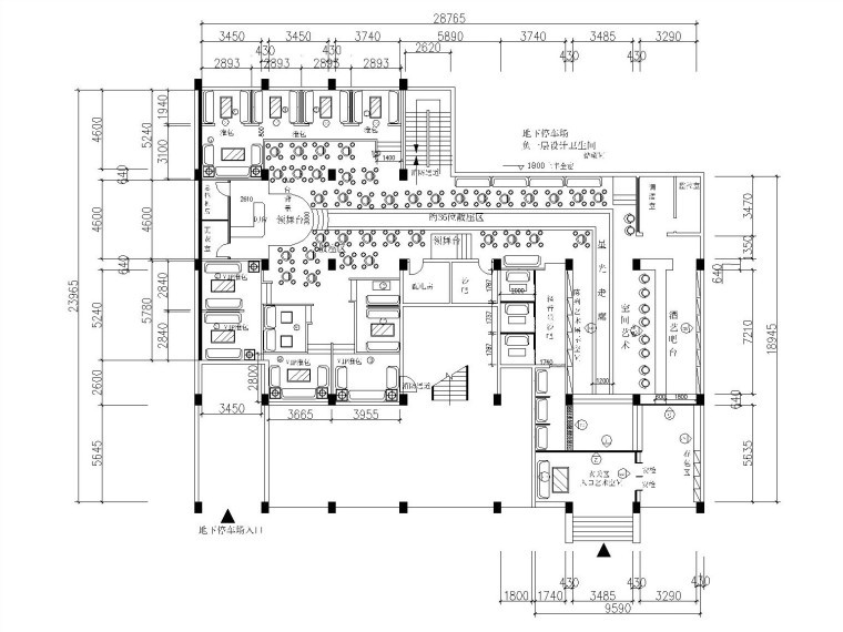 八套不同风格休闲酒吧内部装修全套CAD施工图