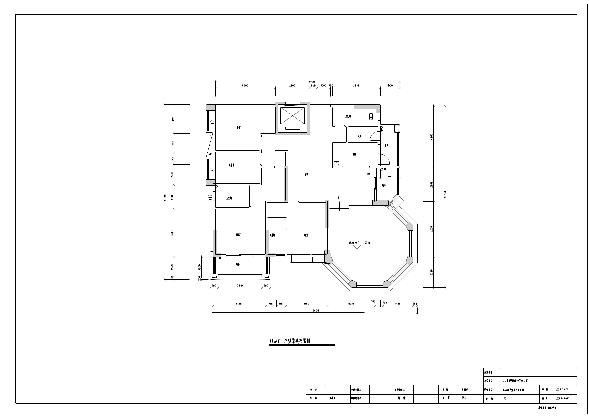 广州欧式风格景观园别墅室内设计施工图