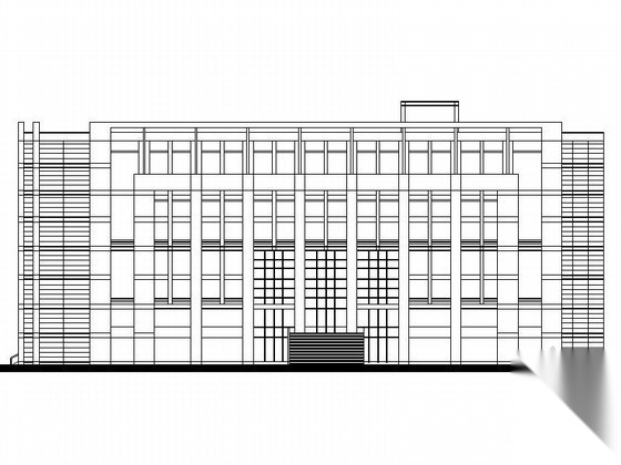 [安徽]某财贸学院八层图书馆建筑方案图（含效果图）